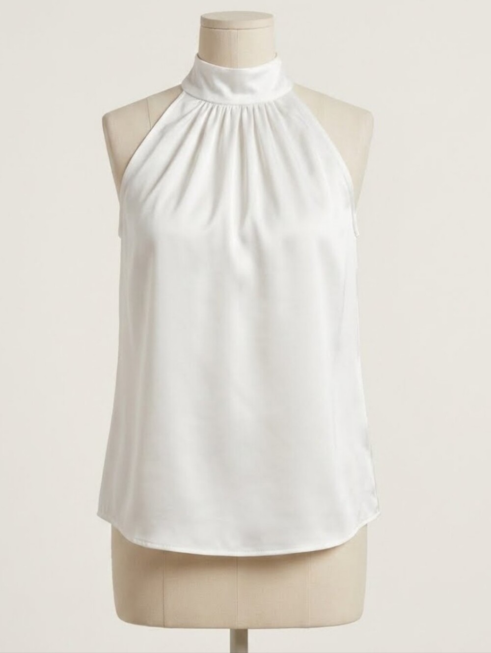 ELIE. Elie Tahari Elegant White Halter Neck Women's Top Sz XS